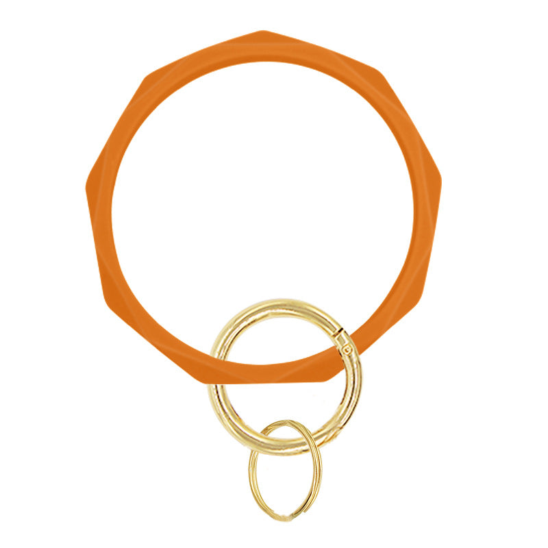 Wholesale Diamond Shape Silicone Bracelet Keychain